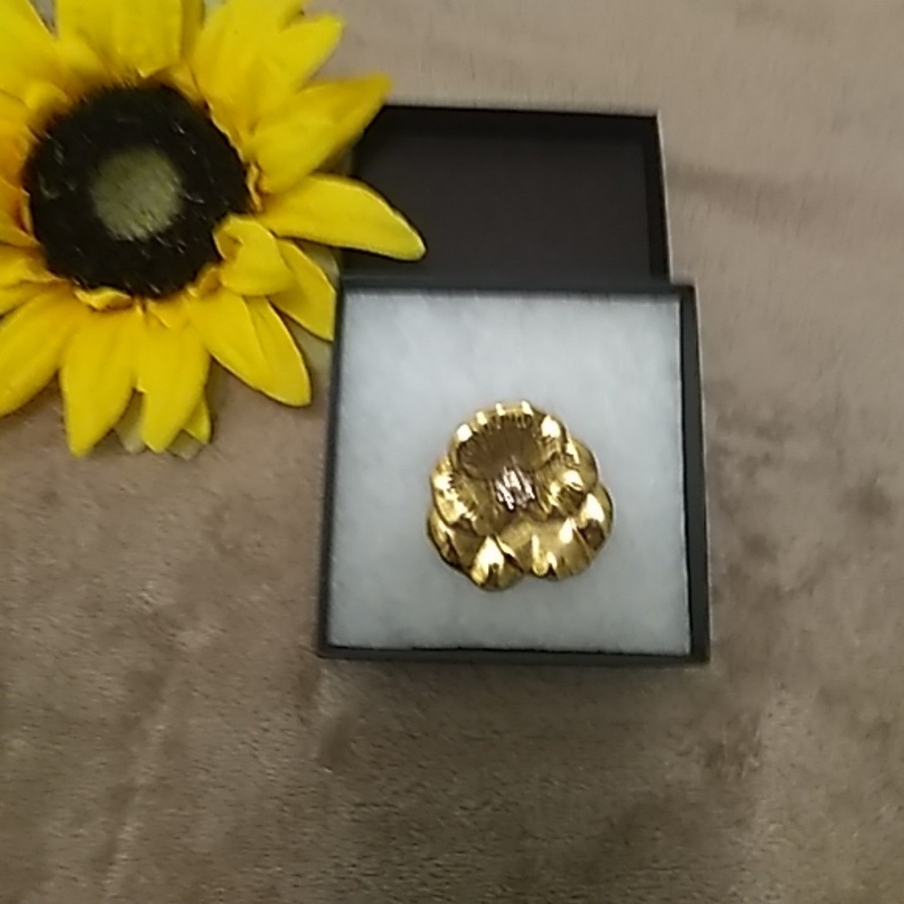 Gold brooch - Picture 1 of 2